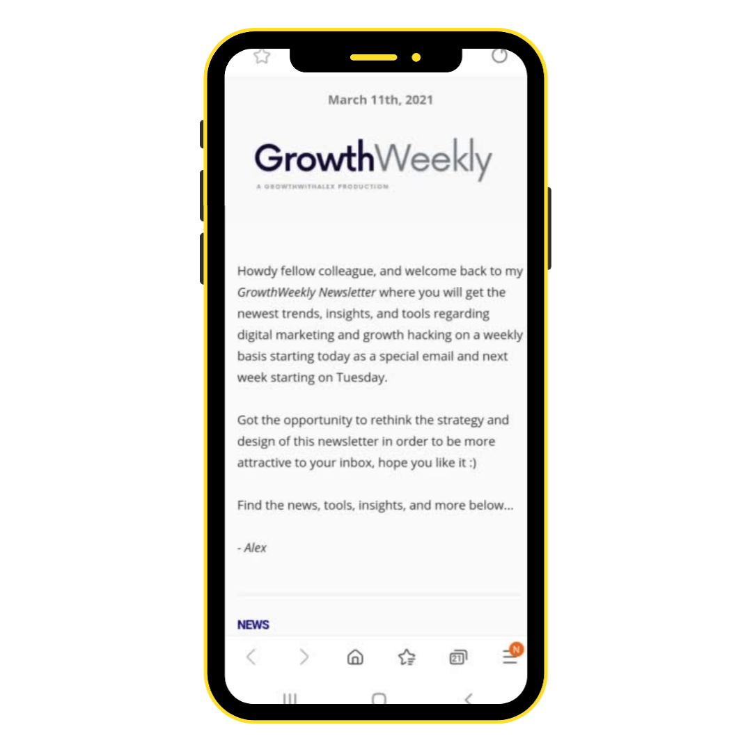 growth weekly newsletter